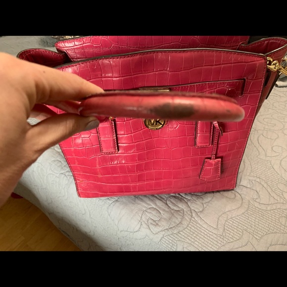 Raspberry Michael Kors Leather Purse - Picture 5 of 5